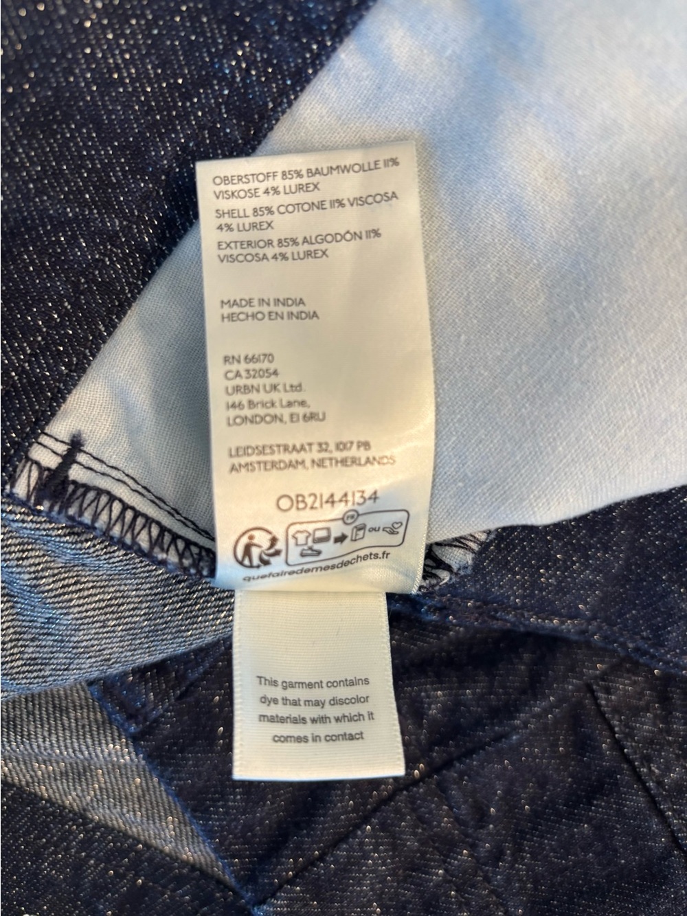 Pilcro Anthropologie Sparkle Lurex Wide Leg Jeans Size 30 Dark Wash Metallic - Picture 7 of 10